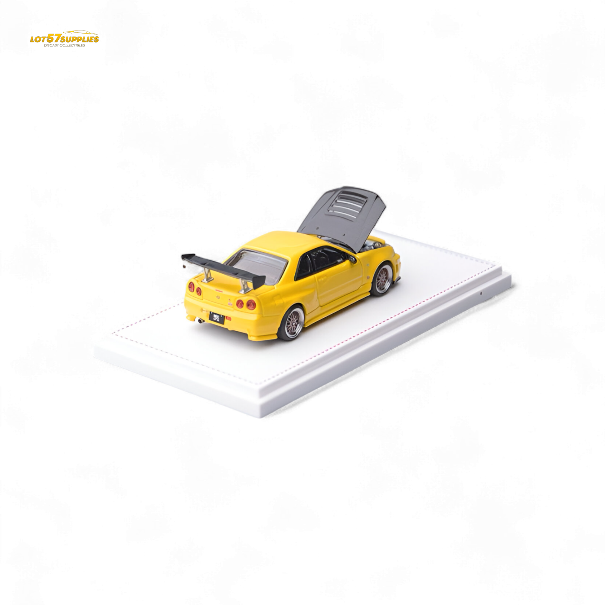 Focal horizon Skyline GT-R R34 Z-Tune Carbon-Hood Version - Yellow 1:64