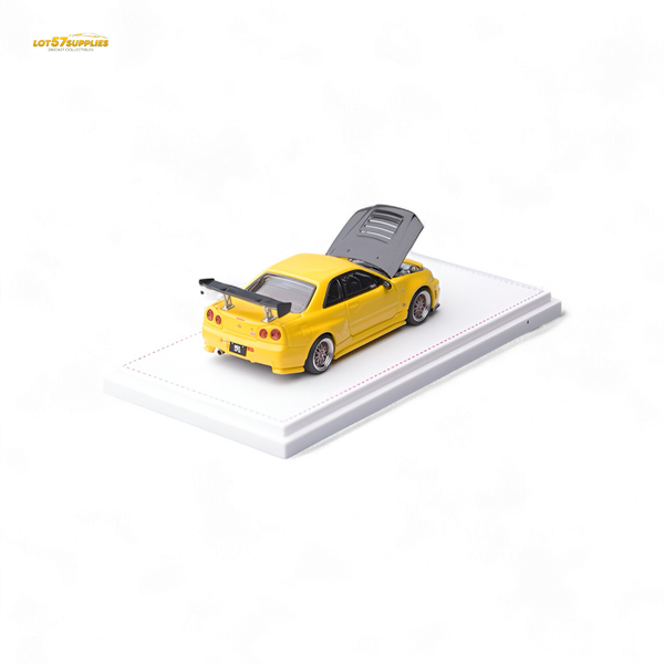Focal horizon Skyline GT-R R34 Z-Tune Carbon-Hood Version - Yellow 1:64