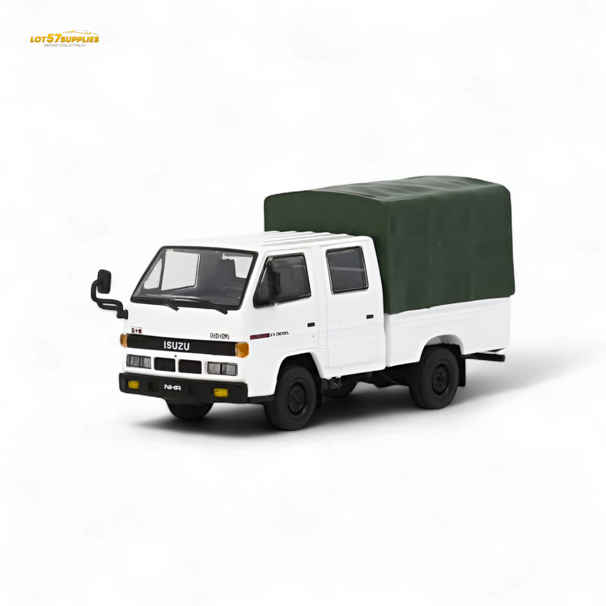 Model 1 Isuzu Covered Truck - White 1:64 Main image
