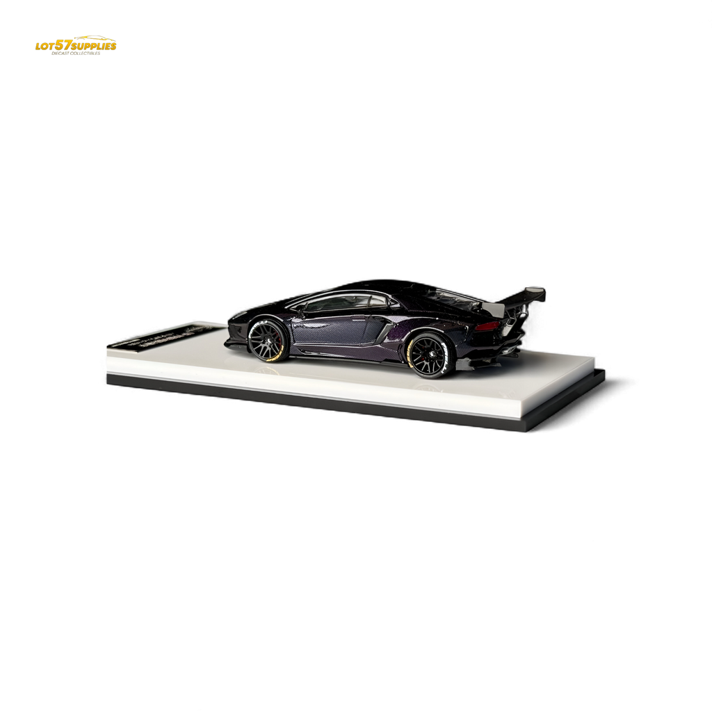 King Model Lamborghini Aventador LP700-4 LB 1.0 Purple Carbon Fiber 1:64