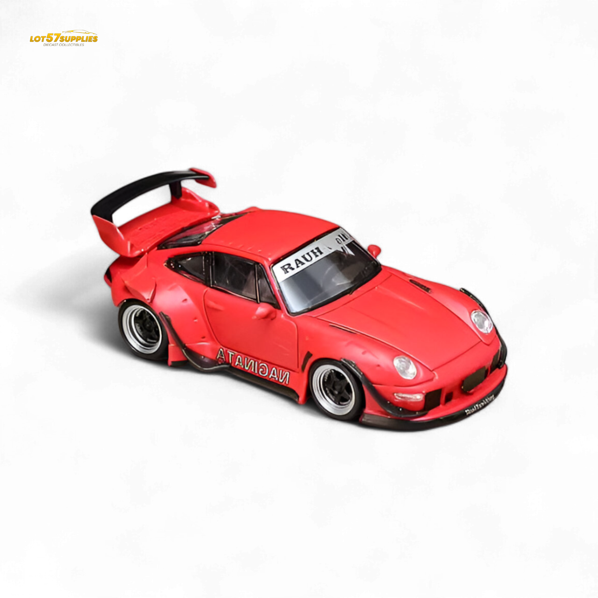 (Pre-Order) Street Weapon RWB 993 Naginata - Red Livery - Low Wing 1:64 Main image