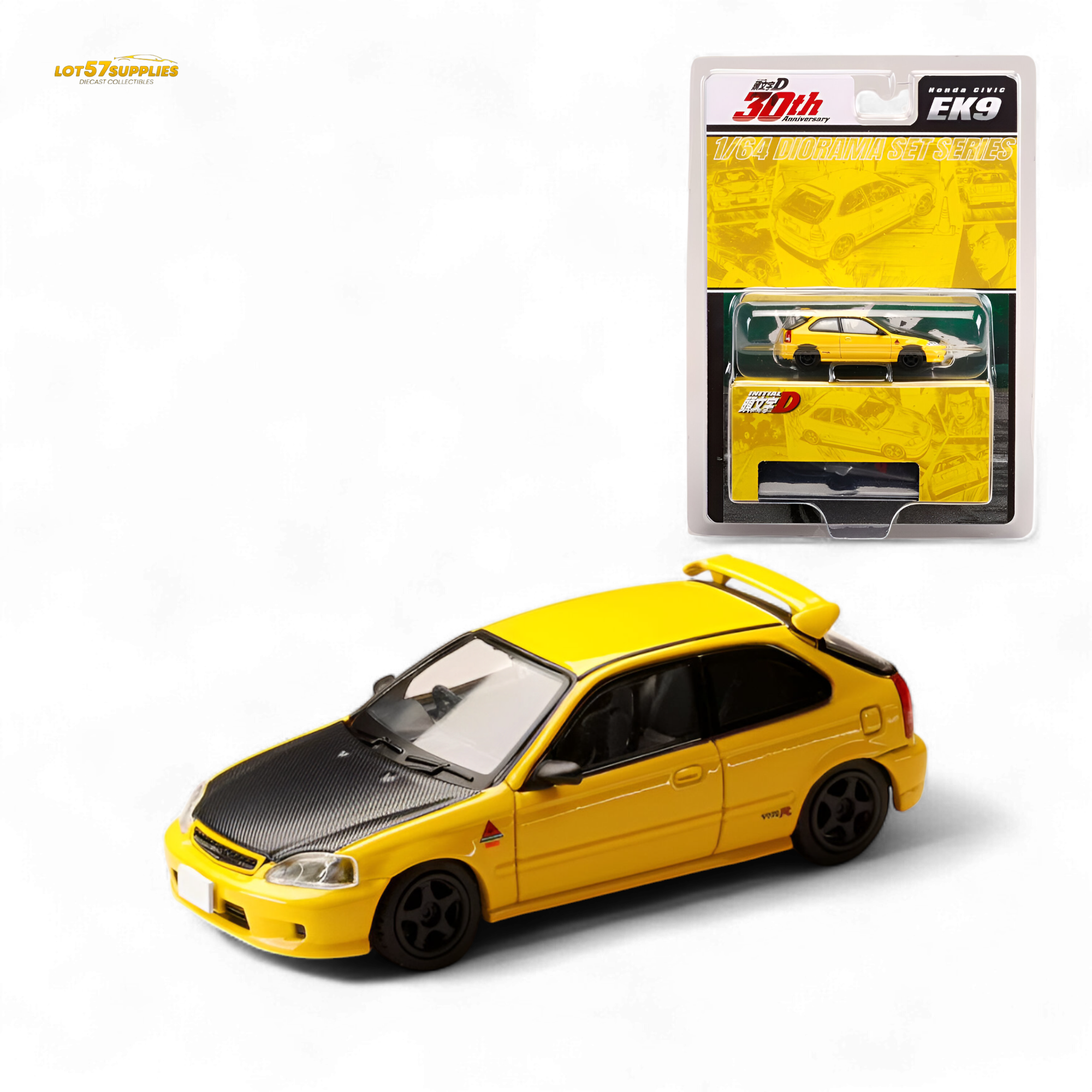 (Pre-Order) Hobby Japan Honda CIVIC (EK9) - Yellow 1:64 Main image