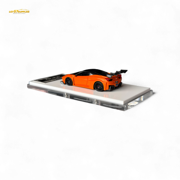 Flame Supercar LB458GT LB Wide-Body - Pearl Orange 1:64 Resin