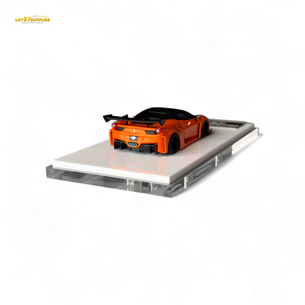 Flame Supercar LB458GT LB Wide-Body - Pearl Orange 1:64 Resin