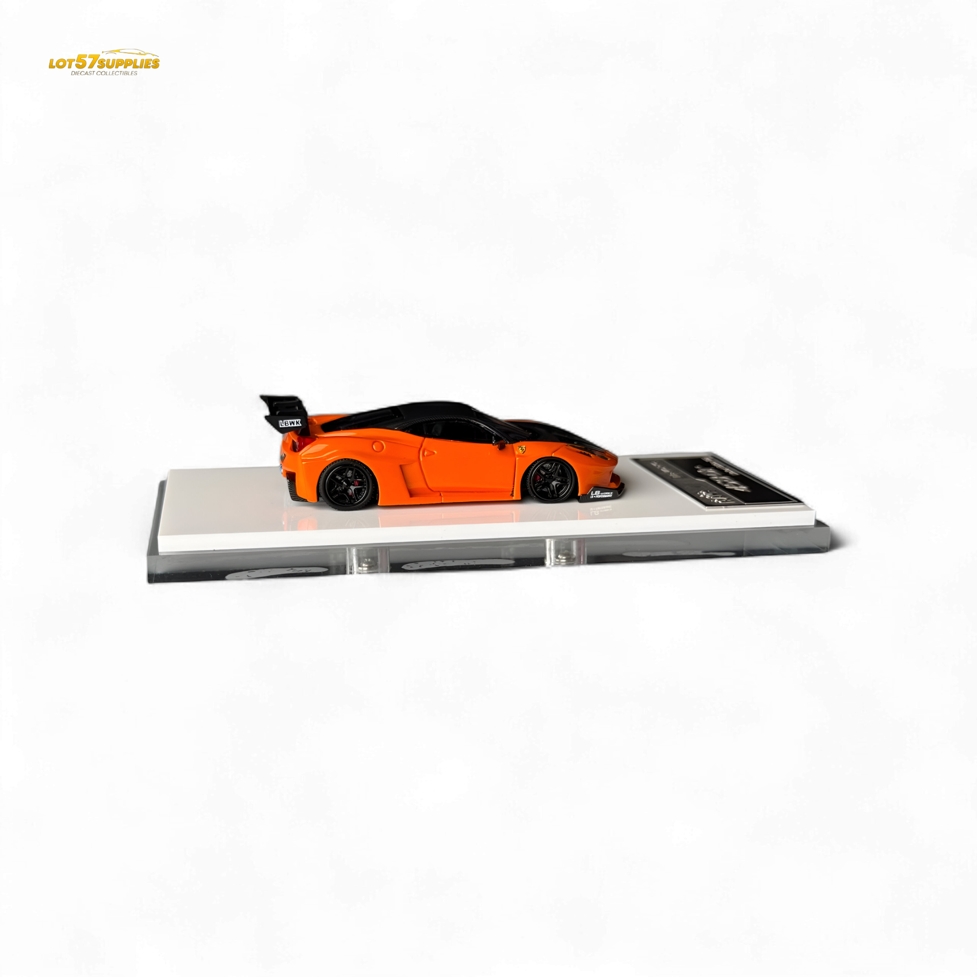Flame Supercar LB458GT LB Wide-Body - Pearl Orange 1:64 Resin