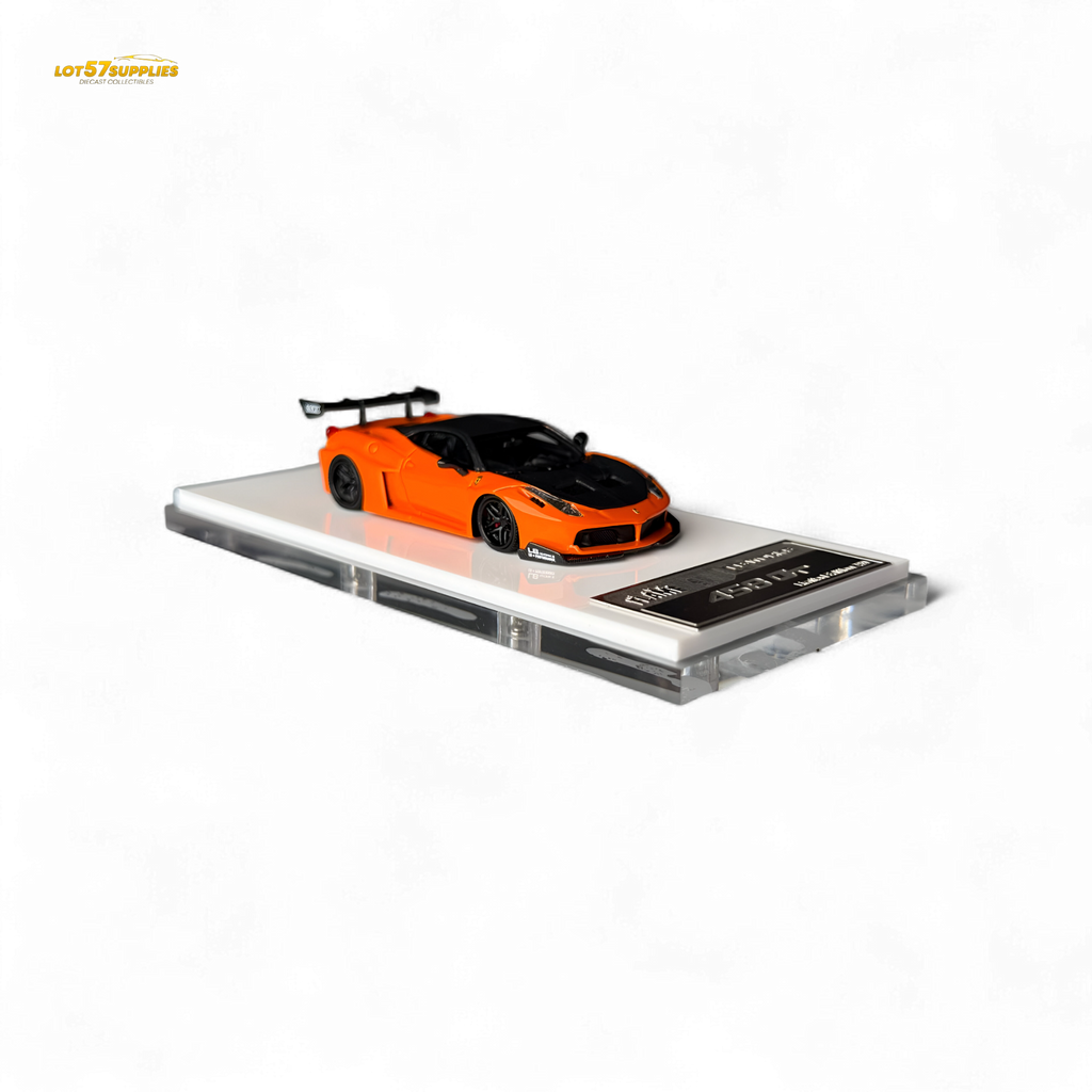 Flame Supercar LB458GT LB Wide-Body - Pearl Orange 1:64 Resin
