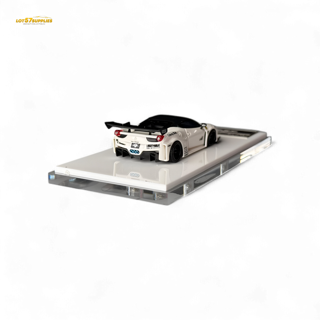 Flame Supercar LB458GT LB Wide-Body - White 1:64 Resin