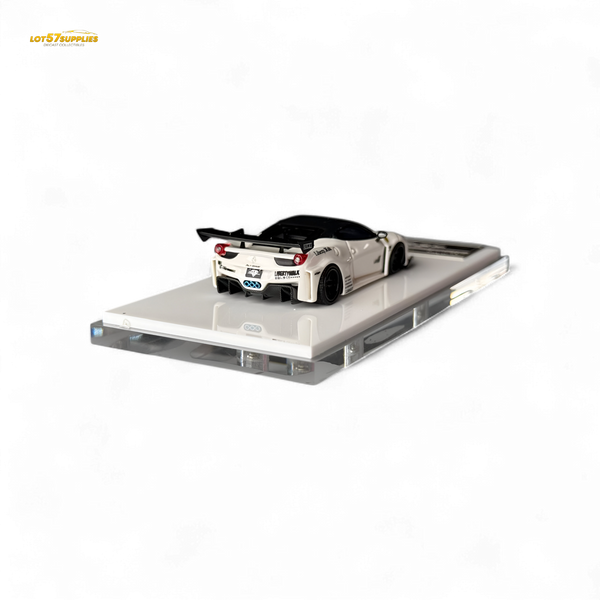 Flame Supercar LB458GT LB Wide-Body - White 1:64 Resin