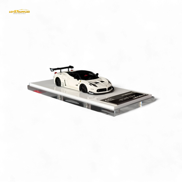 Flame Supercar LB458GT LB Wide-Body - White 1:64 Resin