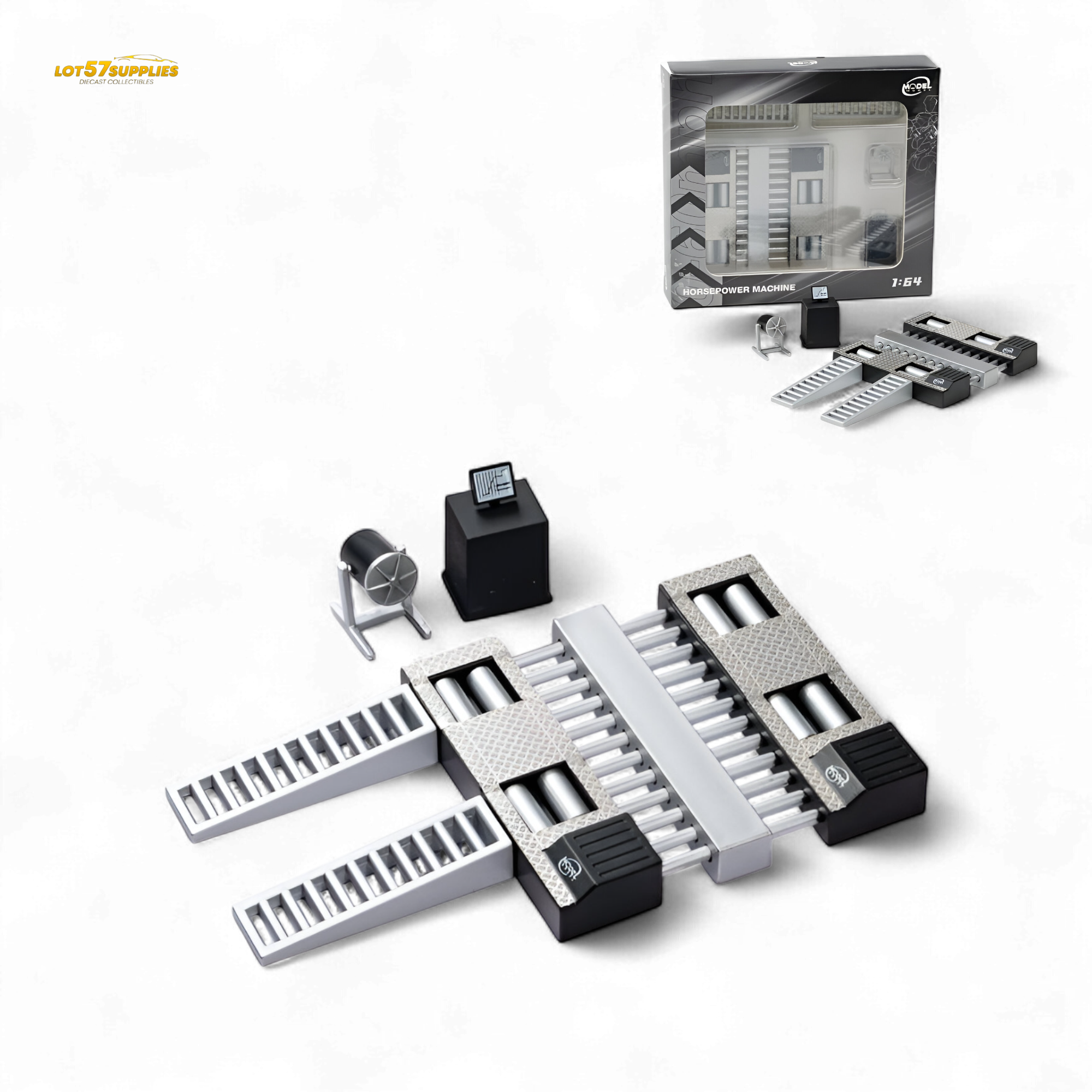 (Pre-Order) ModelModel 1:64 Horsepower Dyno Machine - Black 1:64 Main image