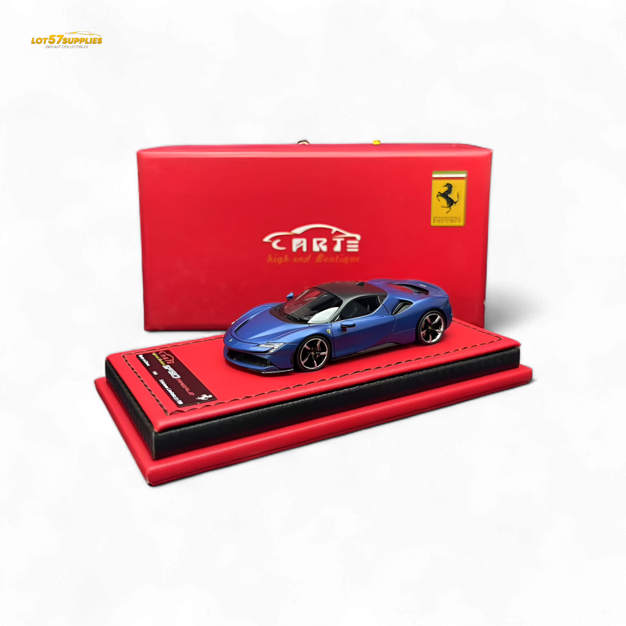ART Ferrari SF90 Resin - Abu Dhabi Blue Hardtop - 99 Pcs Lim Ed 1:64 Main image