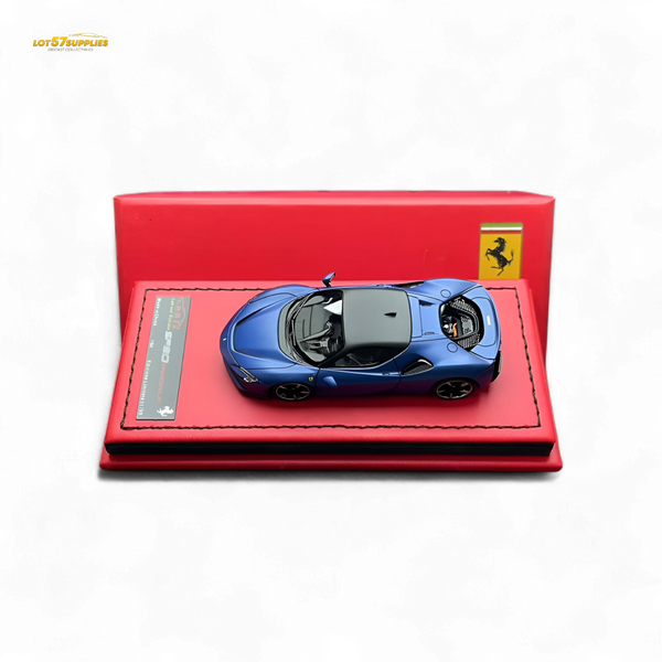 ART Ferrari SF90 Resin - Abu Dhabi Blue Hardtop - 99 Pcs Lim Ed 1:64
