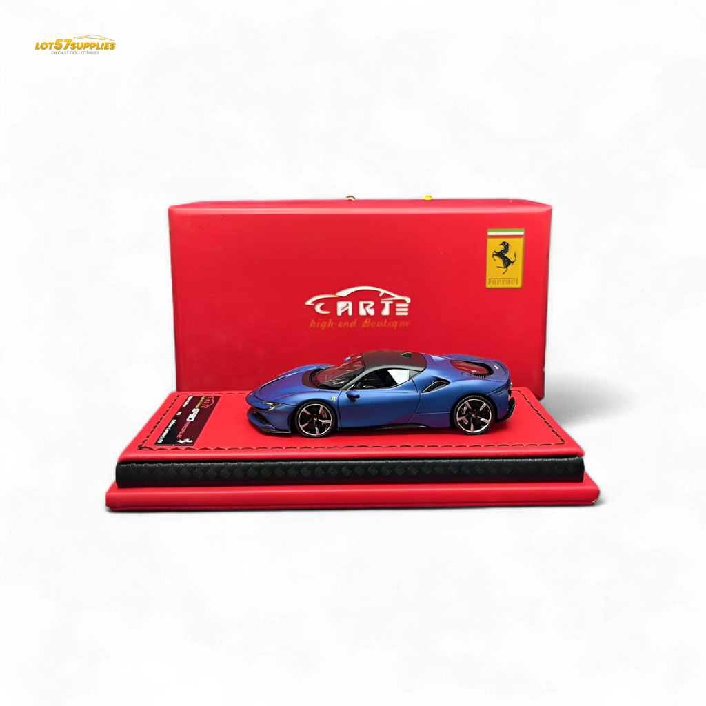 ART Ferrari SF90 Resin - Abu Dhabi Blue Hardtop - 99 Pcs Lim Ed 1:64