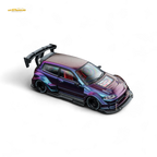 DCM Kevmannz 1996 EG6 Hatchback Black Wheels - Chameleon - Short Spoiler 1:64
