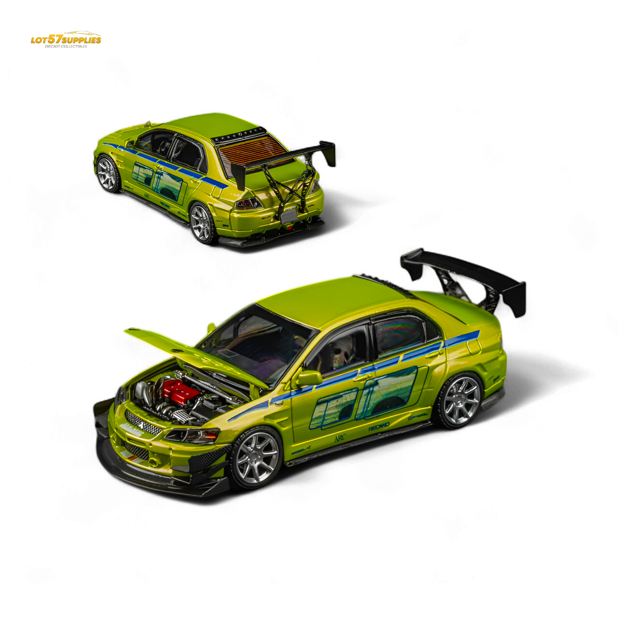 (Pre-Order) Findclassically Mitsubishi 9th Generation - FNF Bryan Livery Green 1:64 Main image