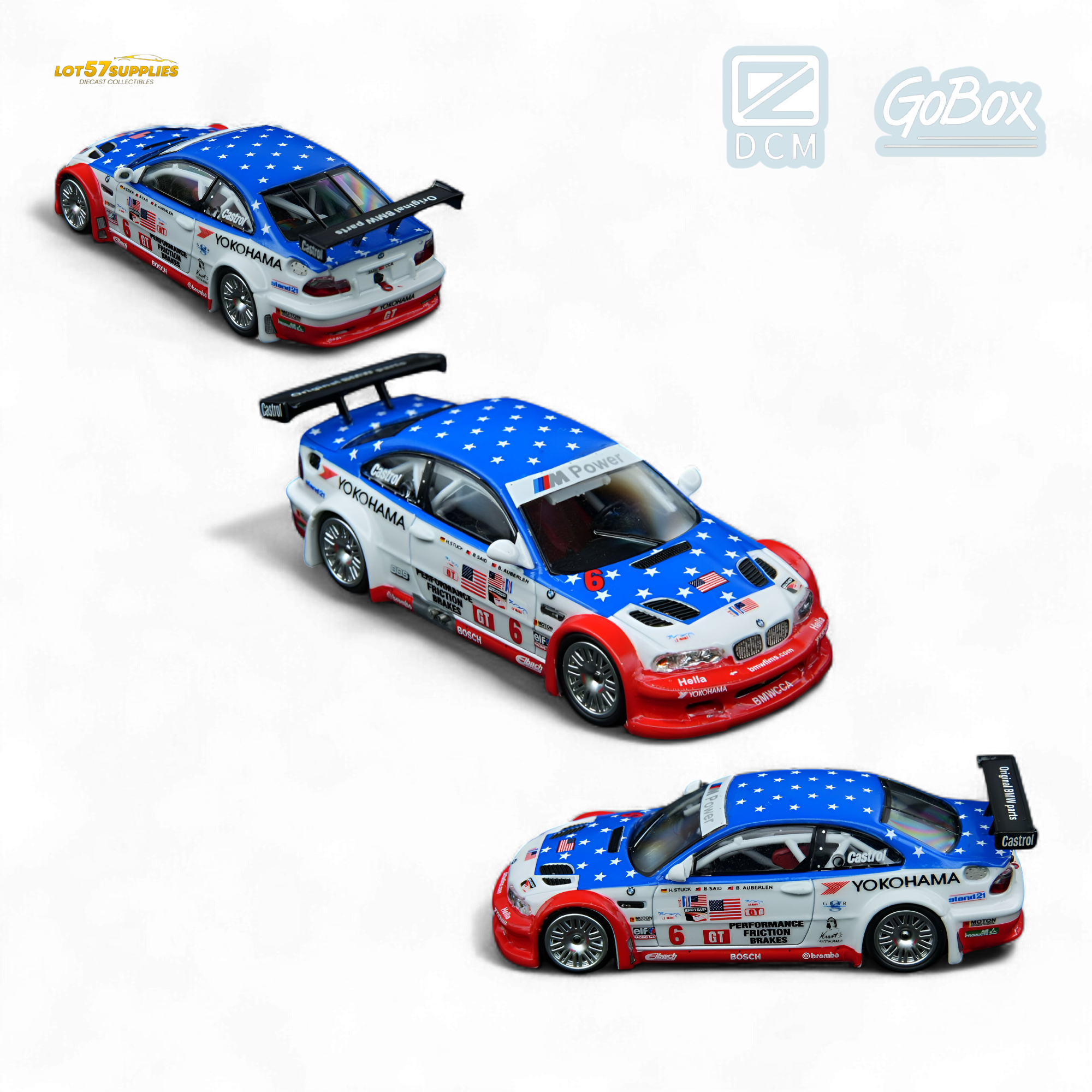 (Pre-Order) DCM & GOBOX M3 GTR E46 - YOKOHAMA 6 1:64 Main image