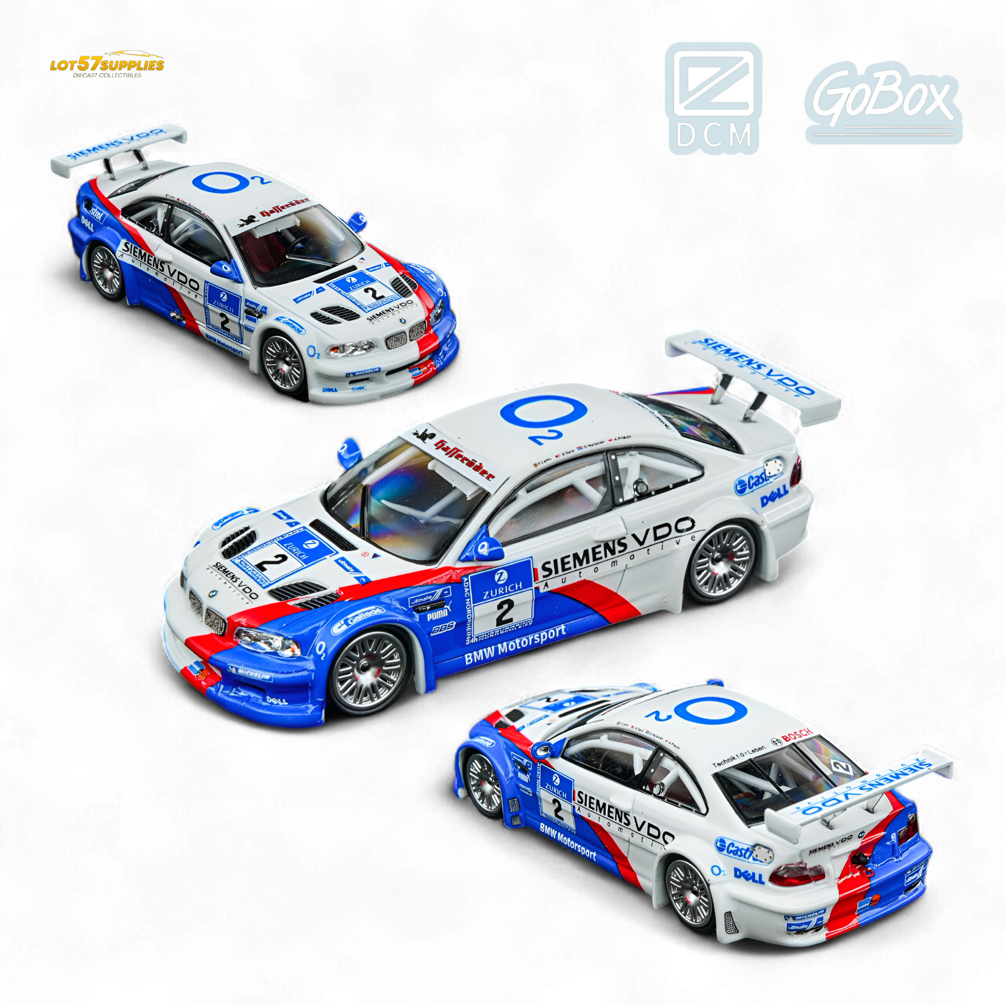 (Pre-Order) DCM & GOBOX M3 GTR E46 - SIEMENS 2 1:64 Main image