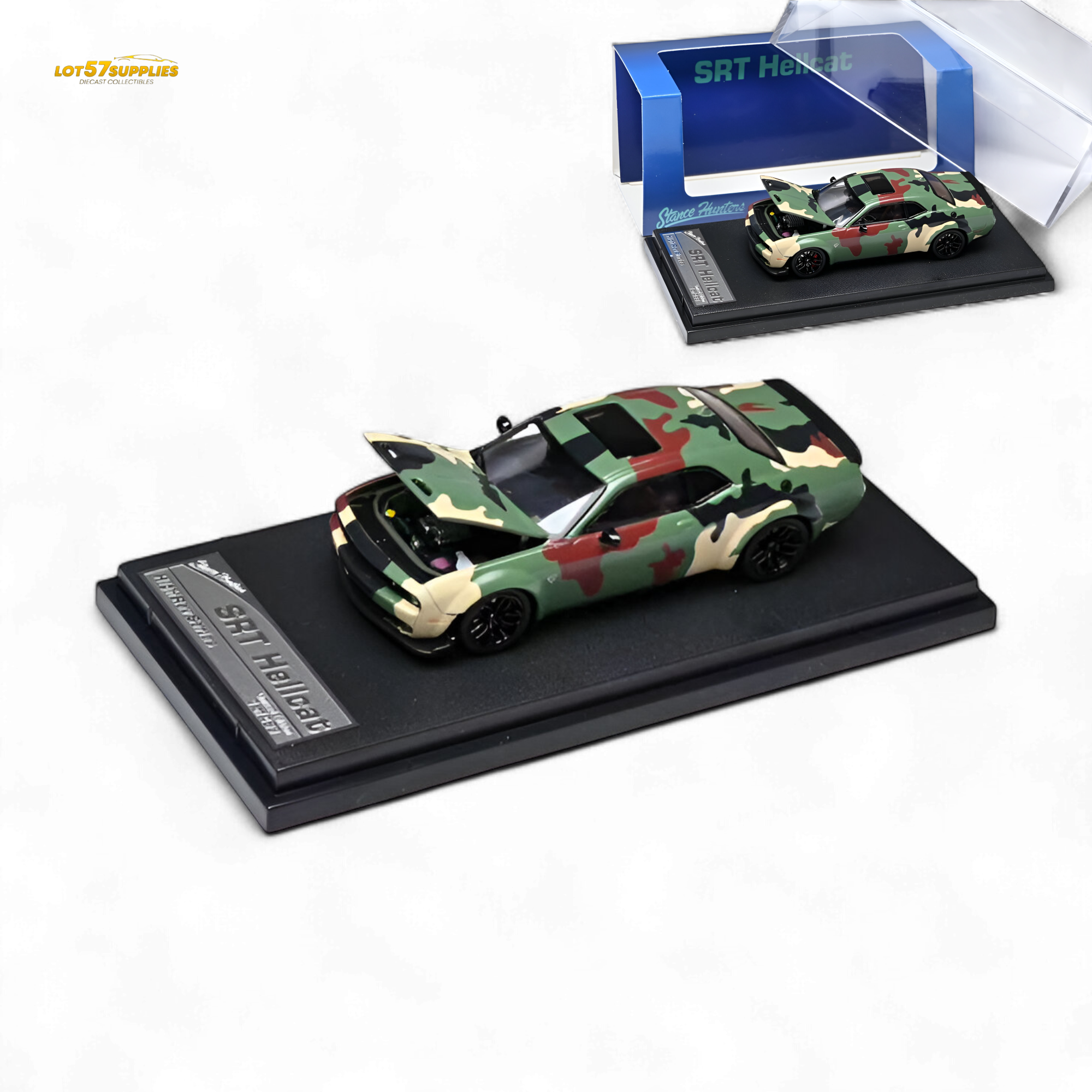 (Pre-Order) Stance Hunters Dodge Challenger SRT Hellcat DPM-95 - Army Green 1:64 Main image