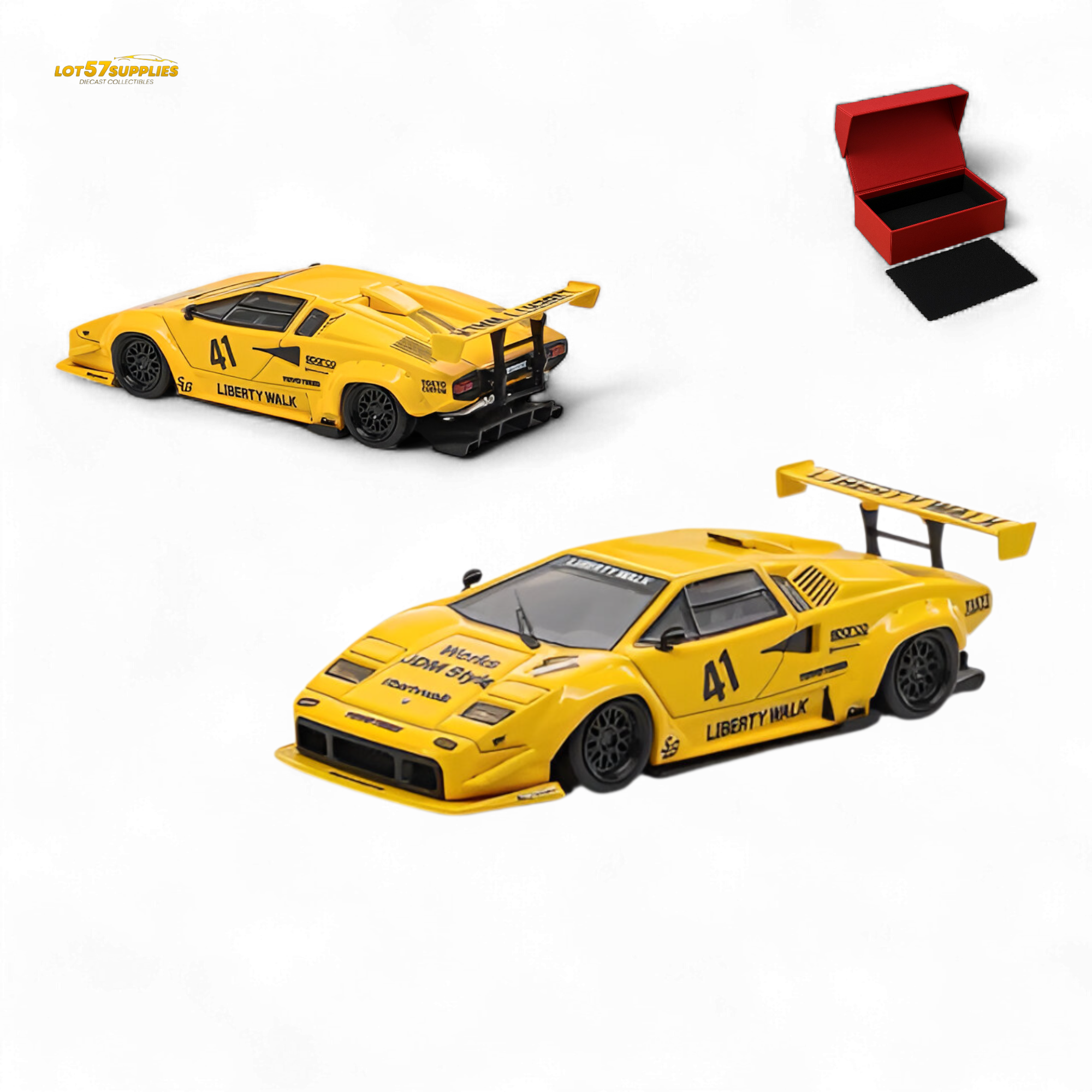 (Pre-Order) Vision64 LB Lamborghini Countach Luxury Version - Yellow 1:64 Main image