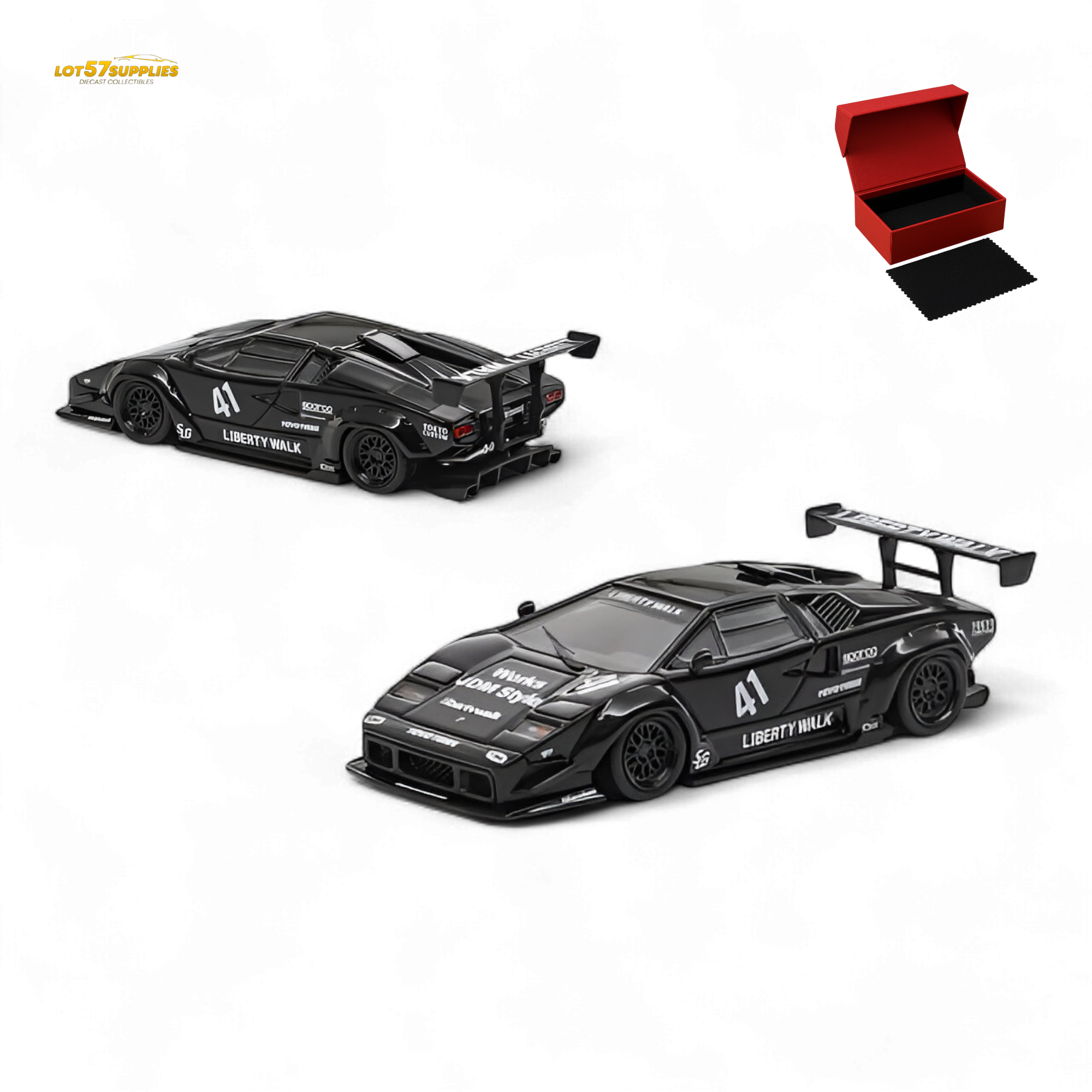(Pre-Order) Vision64 LB Lamborghini Countach Luxury Version - Black 1:64