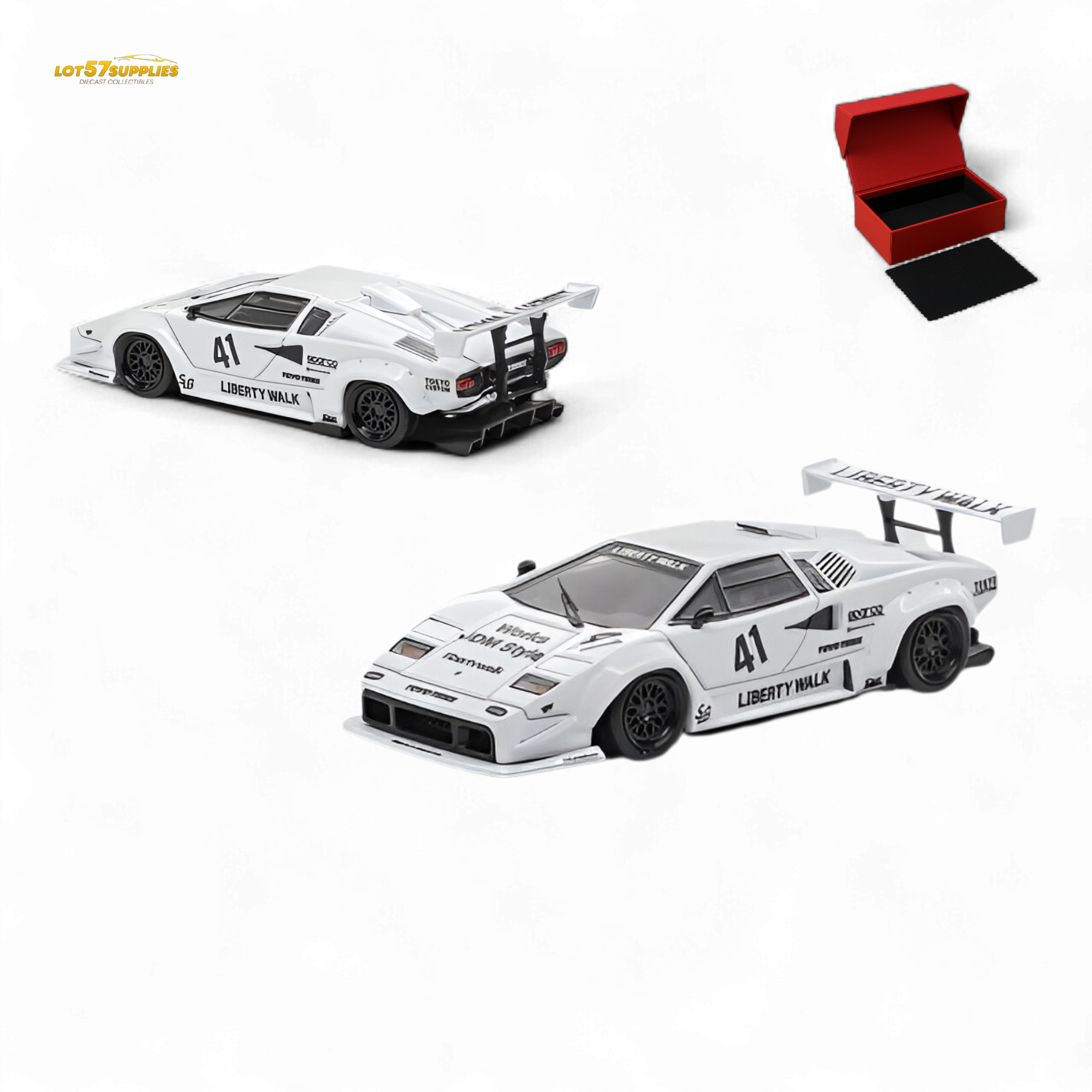 (Pre-Order) Vision64 LB Lamborghini Countach Luxury Version - White 1:64 Main image