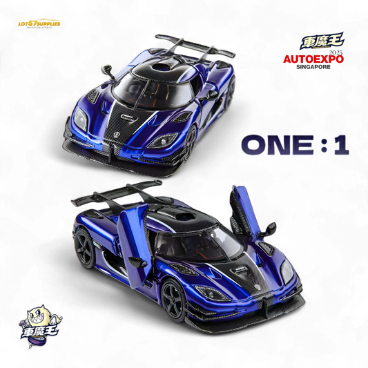 Demon King Auto Koenigsegg ONE:1 - Blue (Singapore Exclusive) 1:64