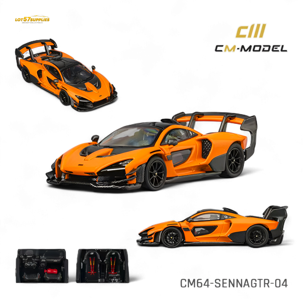 (Pre-Order) CM Model McLaren Senna GTR - Papaya Orange 1:64