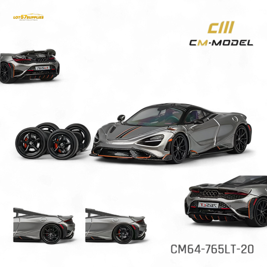 (Pre-Order) CM Model McLaren 765LT - Silver Gray 1:64