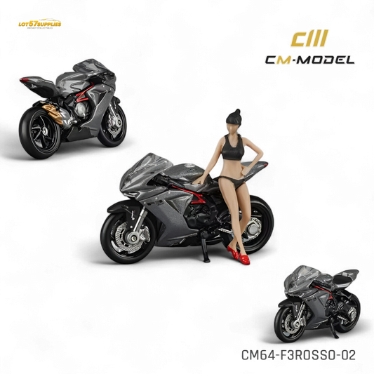 (Pre-Order) CM Model MV Agusta F3 Rosso - Metallic Gray 1:64