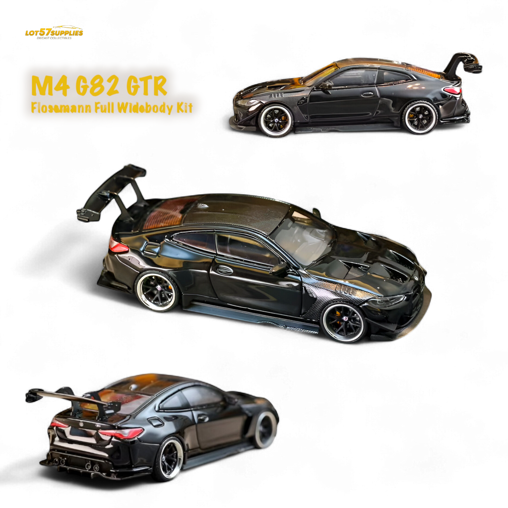 (Pre-Order) SW BMW M4 Flossmann Full Widebody Kit G82 GTR - Bright Black 1:64