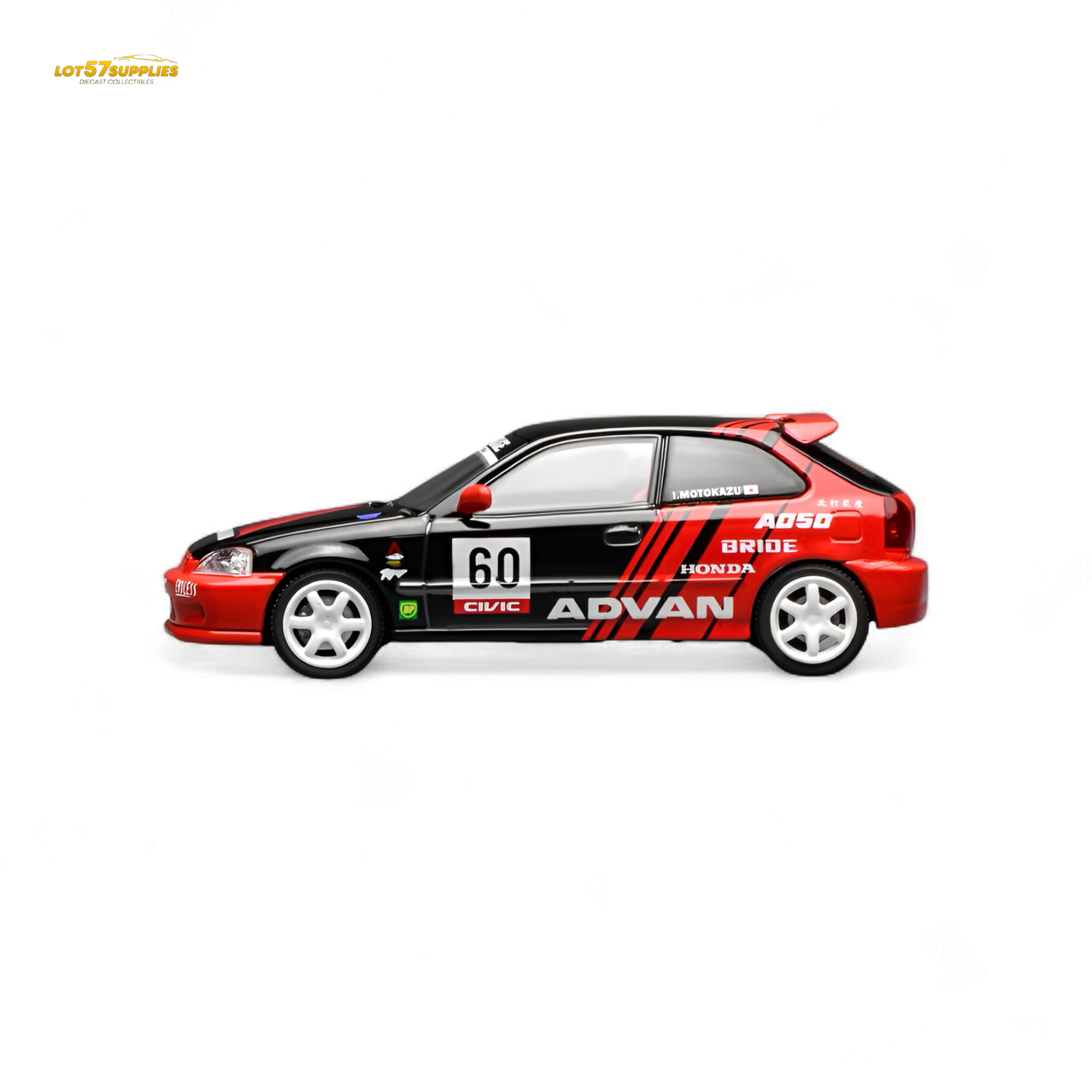 (Pre-Order) Motorhelix Honda Civic Type R (EK9) - Advan Livery 1:64