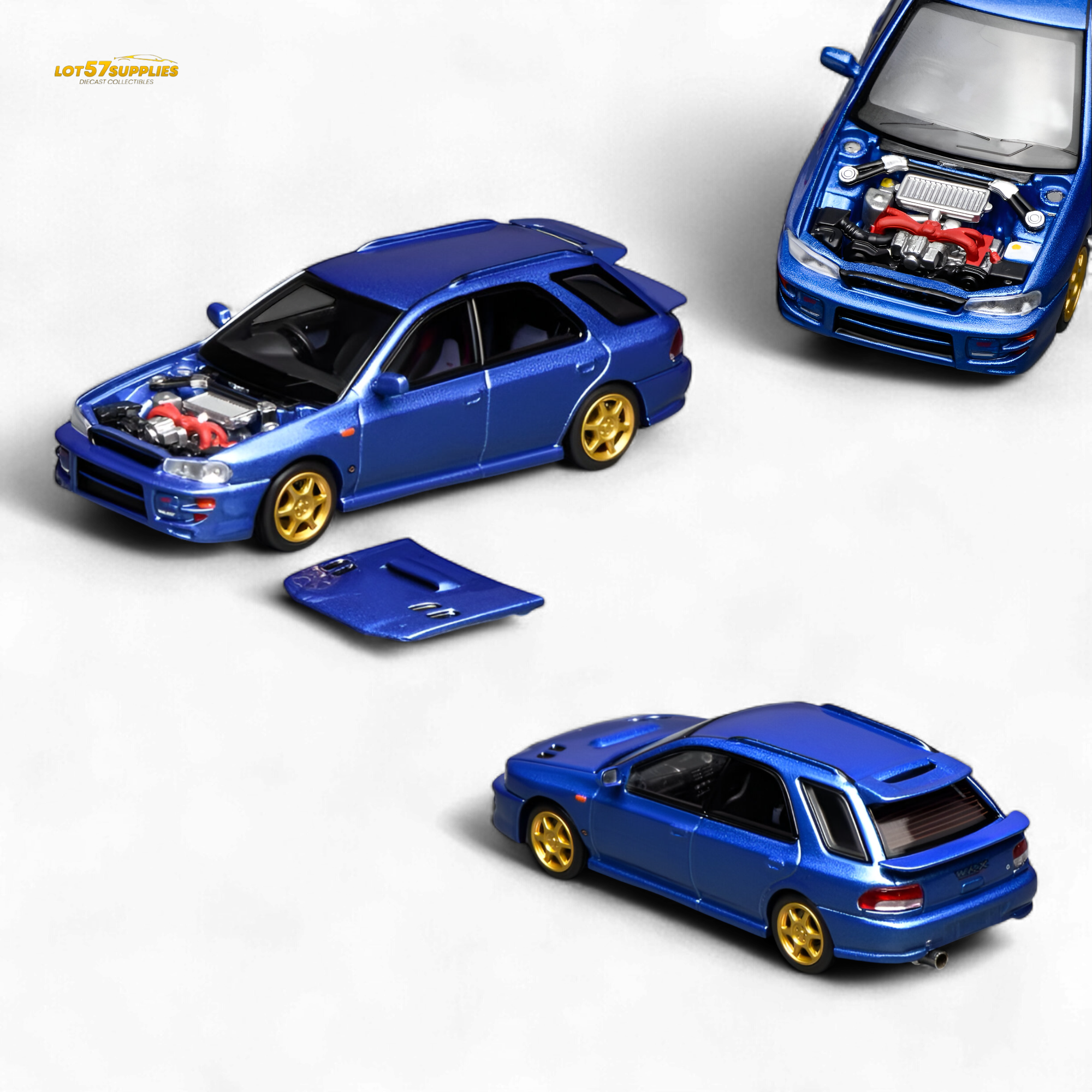 (Pre-Order) Motorhelix Subaru Impreza Wagon WRX STi Version VI - Rally Blue 1:64 Main image