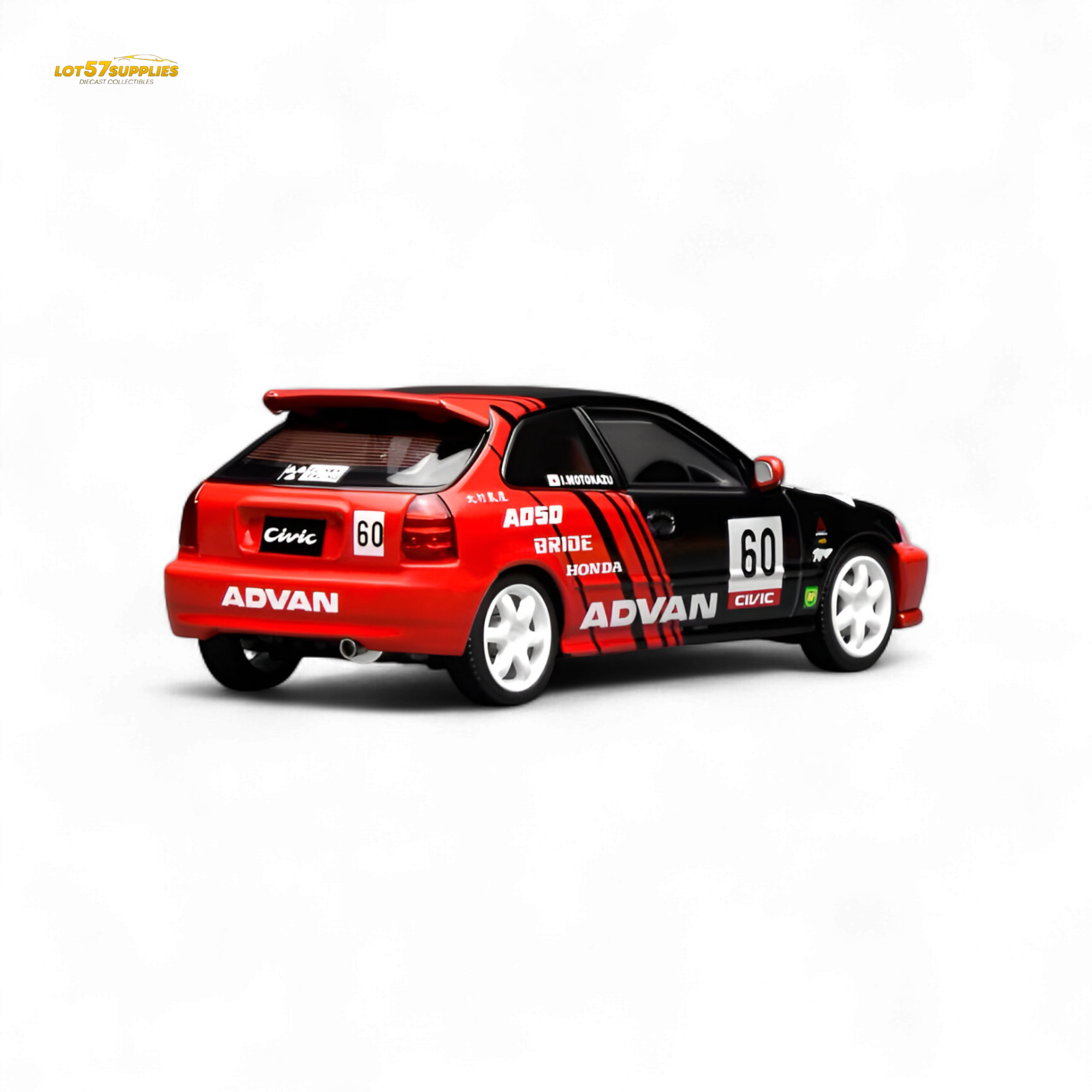(Pre-Order) Motorhelix Honda Civic Type R (EK9) - Advan Livery 1:64