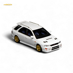 (Pre-Order) Motorhelix Subaru Impreza Wagon WRX STi Version VI - Pure White 1:64