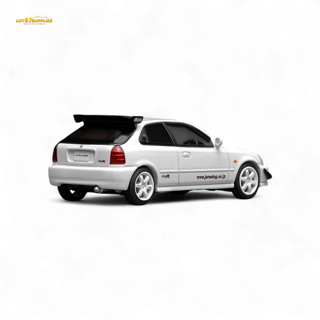 (Pre-Order) Motorhelix Honda Civic Type R (EK9) - J's Racing Livery White 1:64