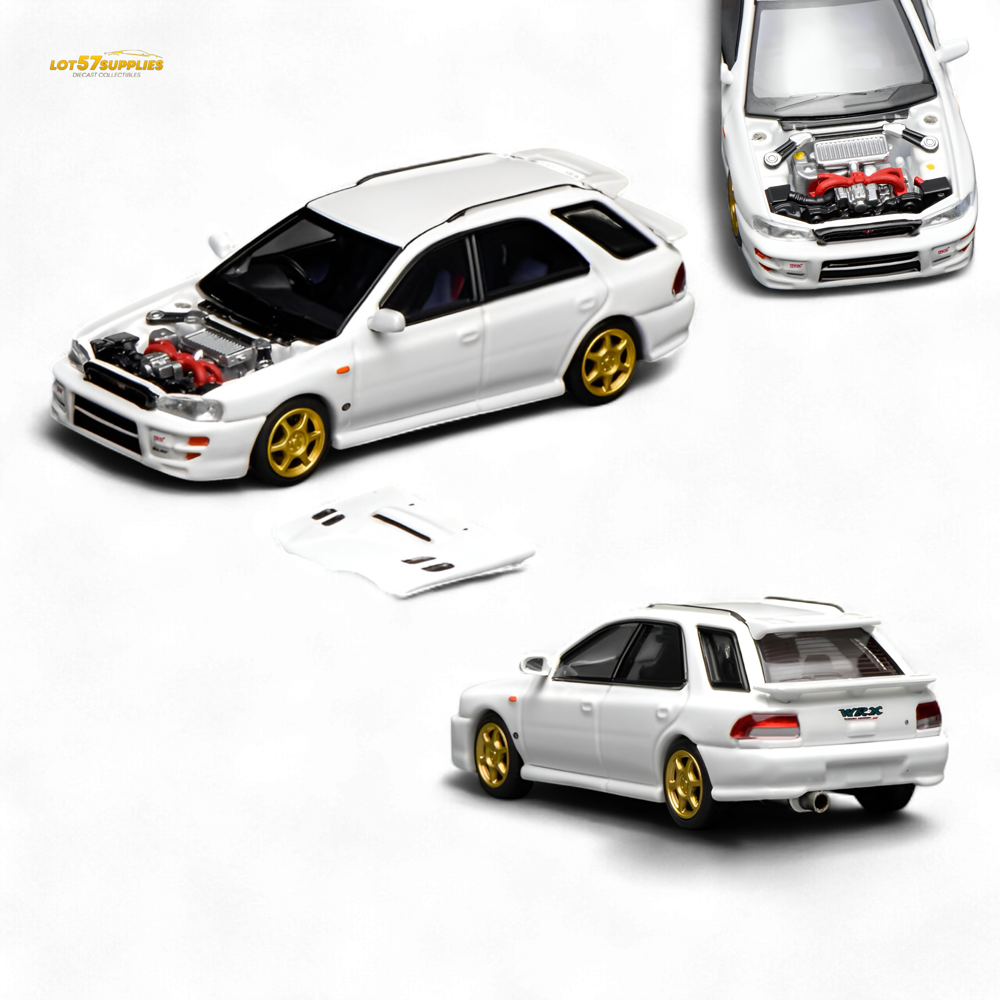 (Pre-Order) Motorhelix Subaru Impreza Wagon WRX STi Version VI - Pure White 1:64 Main image