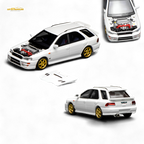 (Pre-Order) Motorhelix Subaru Impreza Wagon WRX STi Version VI - Pure White 1:64