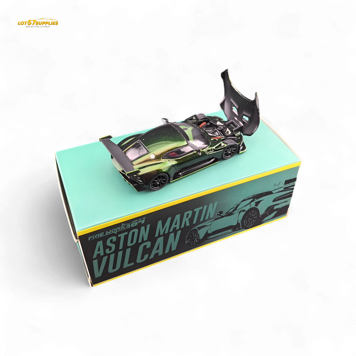 Fine Works64 Aston Martin Vulcan - Chameleon Green (2025 Foshan Convention and Exhibition) 1:64