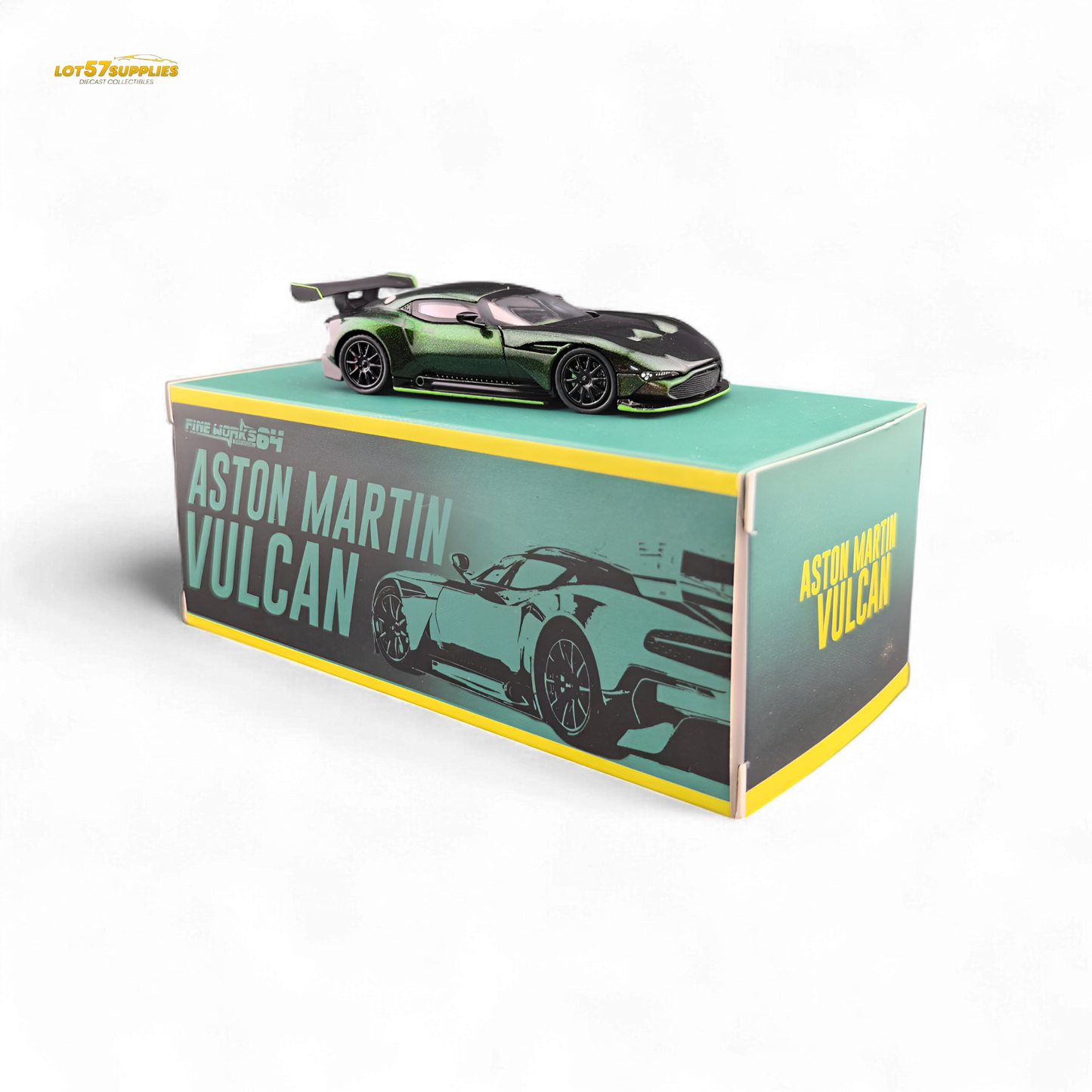 Fine Works64 Aston Martin Vulcan - Chameleon Green (2025 Foshan Convention and Exhibition) 1:64