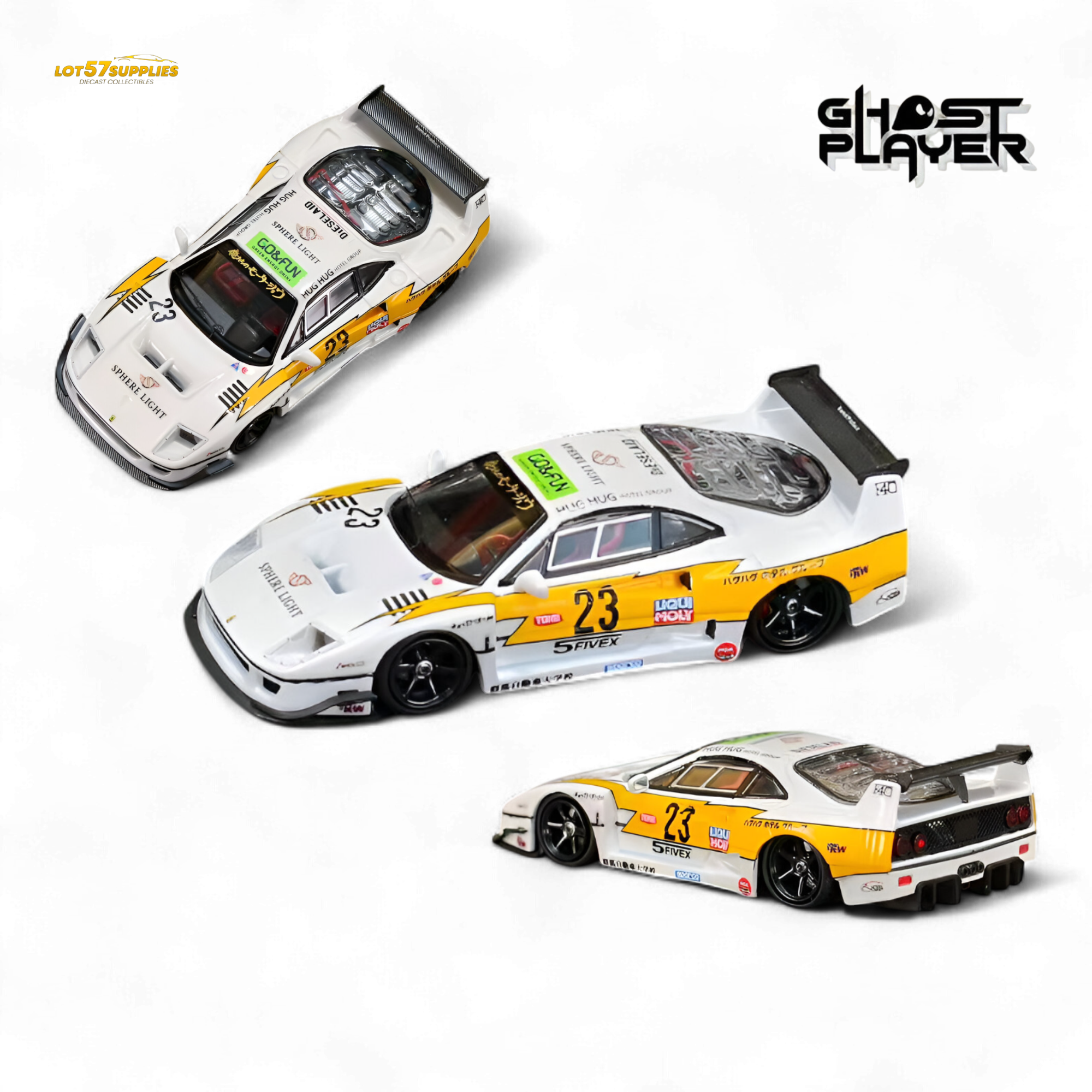 (Pre-Order) Ghost Player LBWK F40 - Yellow Flash #23 1:64 Main image