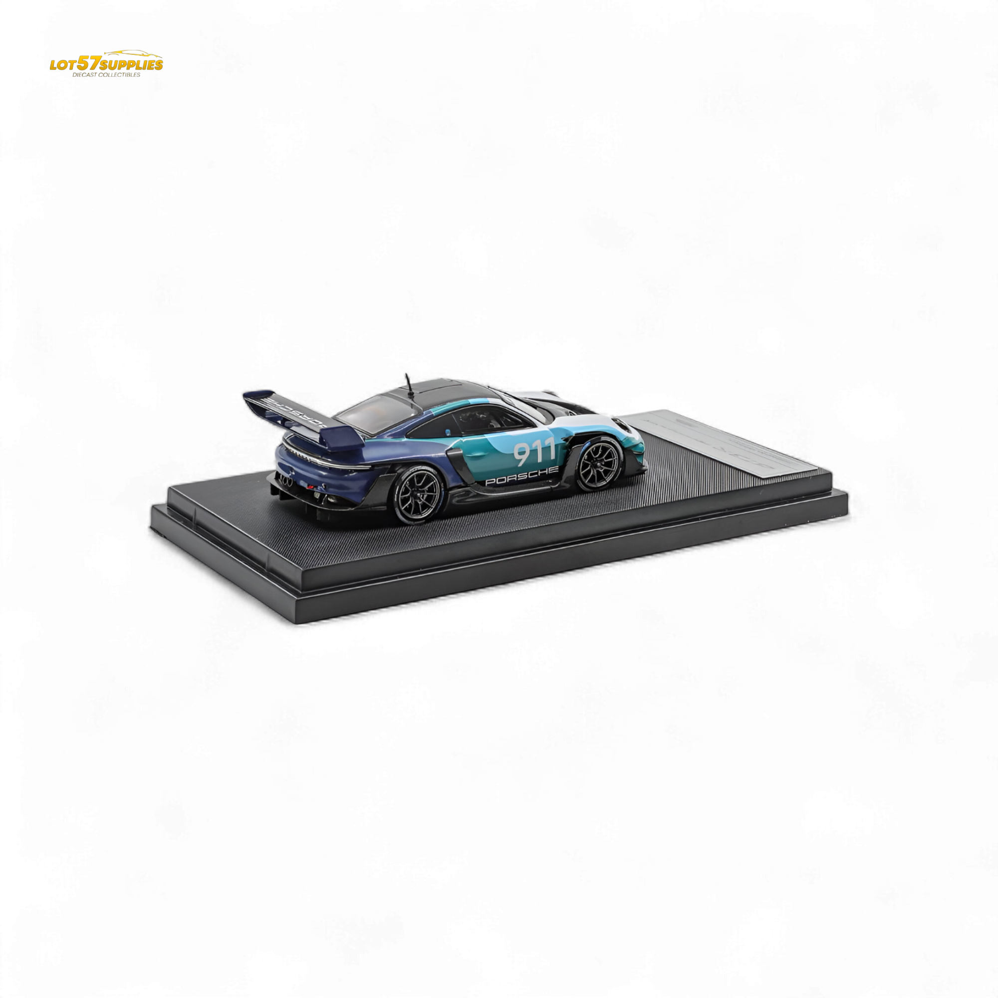 (Pre-Order) HKM 911 GT3 R Rennsport - Blue-White #911 1:64 Secondary image