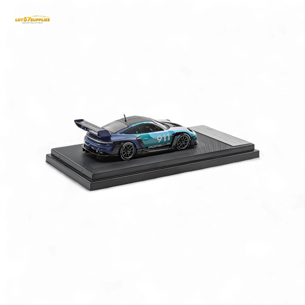 (Pre-Order) HKM 911 GT3 R Rennsport - Blue-White #911 1:64