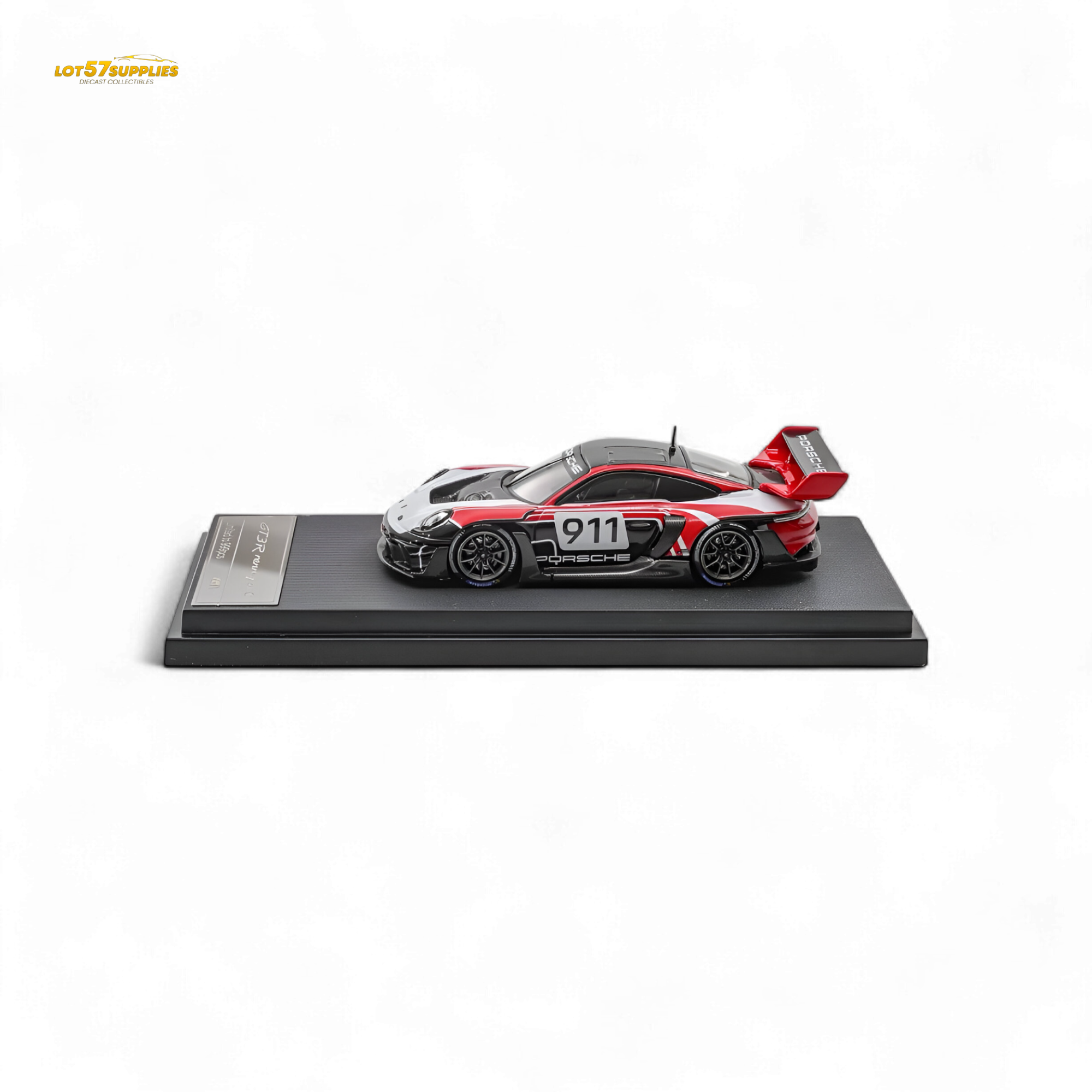 (Pre-Order) HKM 911 GT3 R Rennsport - Red-White #911 1:64