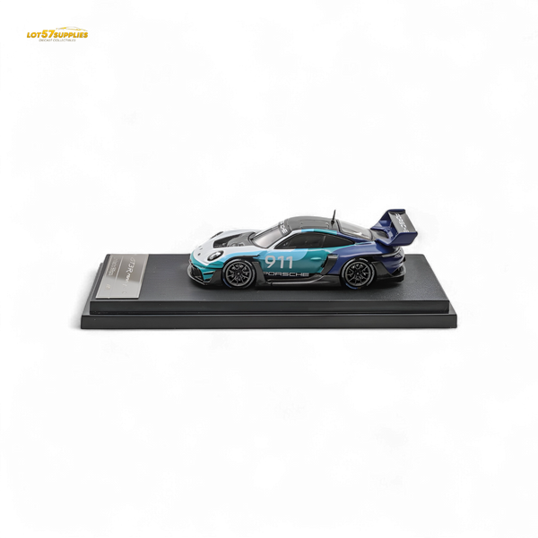 (Pre-Order) HKM 911 GT3 R Rennsport - Blue-White #911 1:64