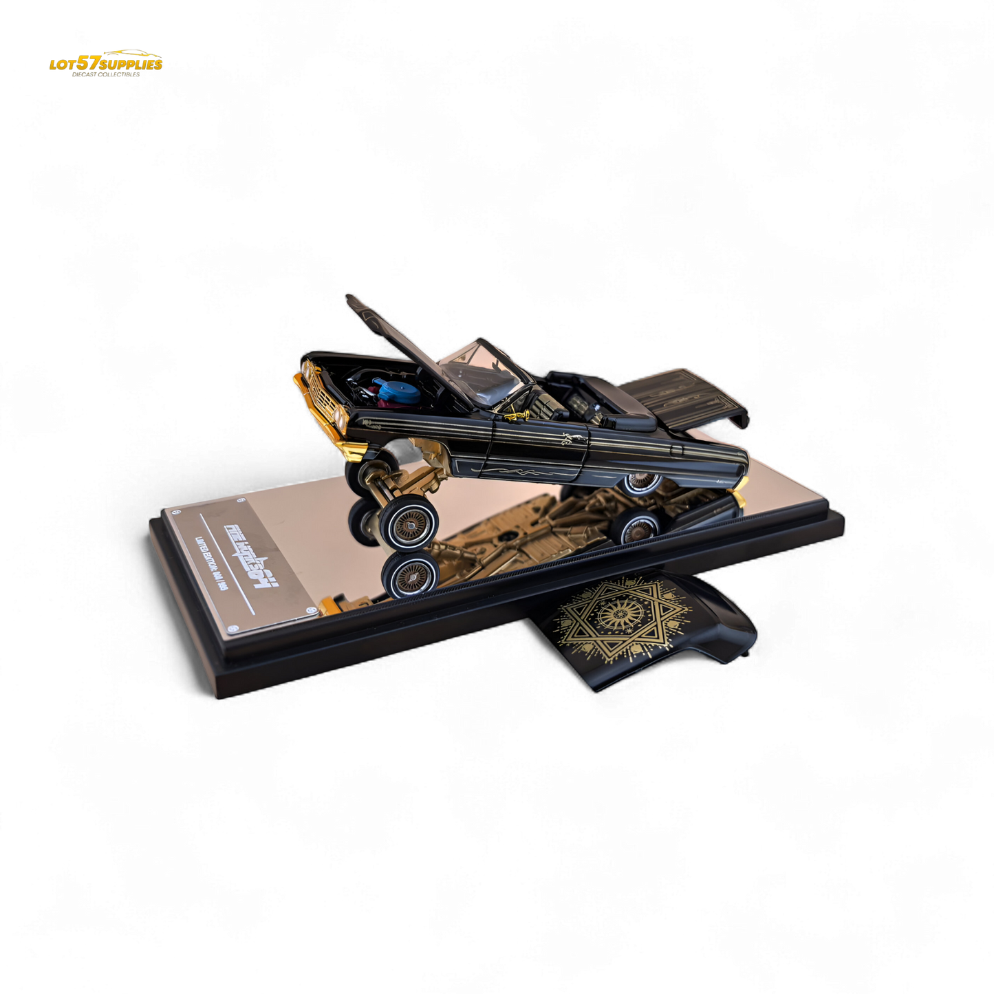 Fine Works64 Impala Lowrider - Black Gold Livery Ordinary 1:64