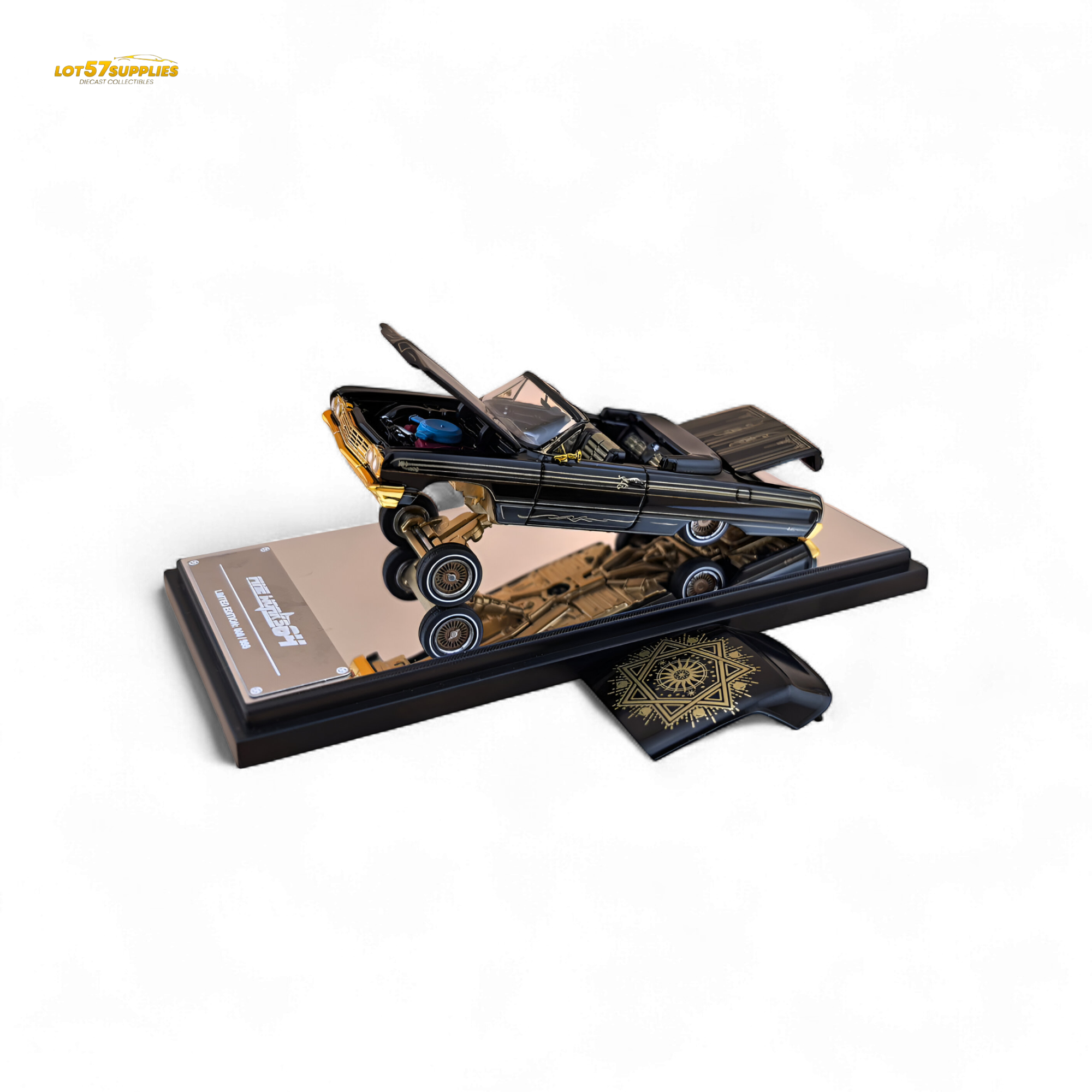 Fine Works64 Impala Lowrider - Black Gold Livery Ordinary 1:64
