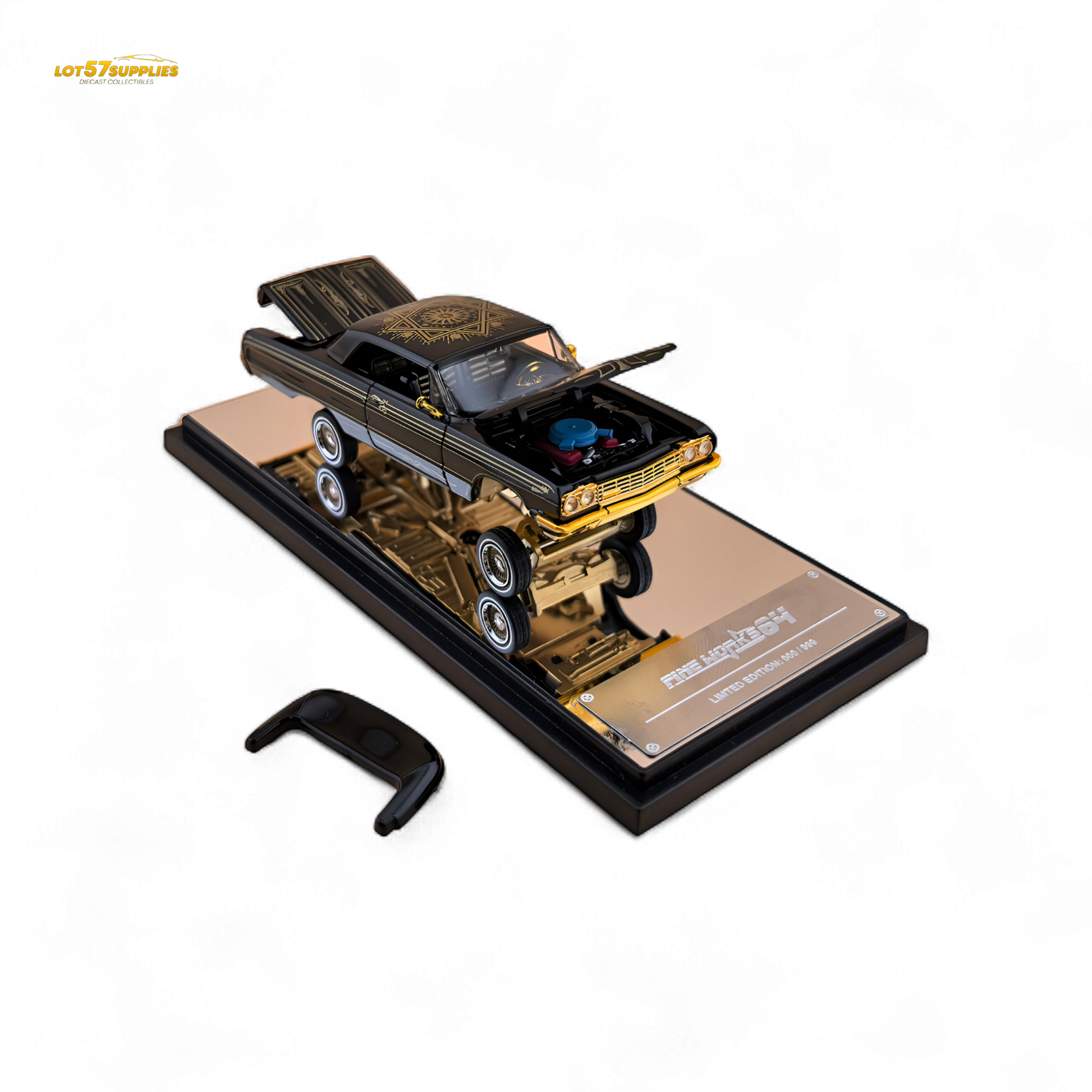 Fine Works64 Impala Lowrider - Black Gold Livery Ordinary 1:64
