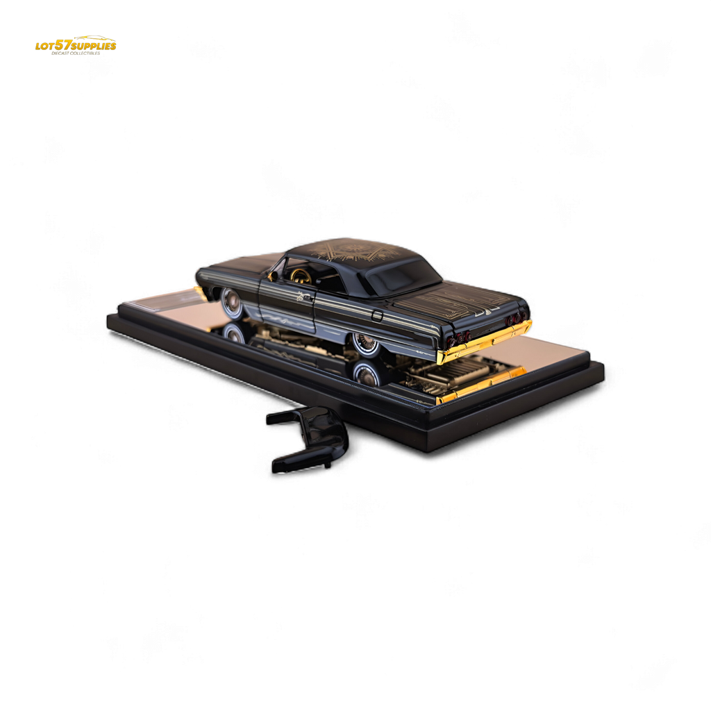 Fine Works64 Impala Lowrider - Black Gold Livery Ordinary 1:64