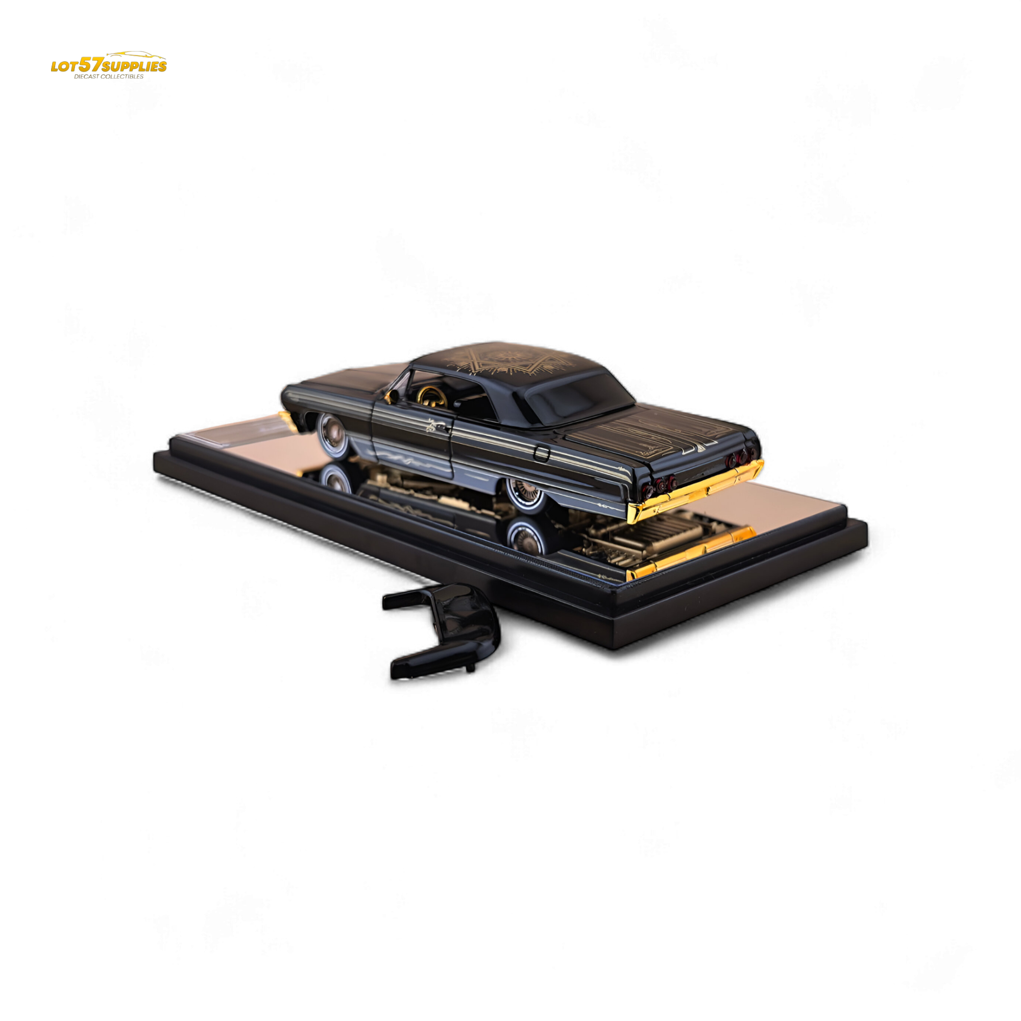 Fine Works64 Impala Lowrider - Black Gold Livery Ordinary 1:64