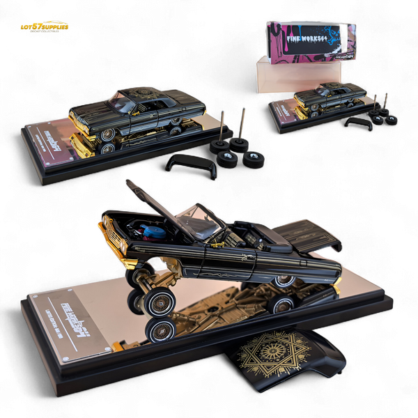 Fine Works64 Impala Lowrider - Black Gold Livery Ordinary 1:64